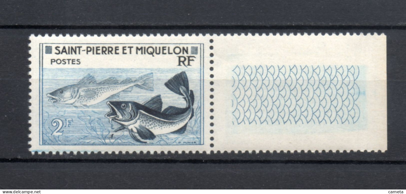 SAINT PIERRE ET MIQUELON N° 355   NEUF SANS CHARNIERE COTE  1.50€     POISSON ANIMAUX FAUNE - Ungebraucht