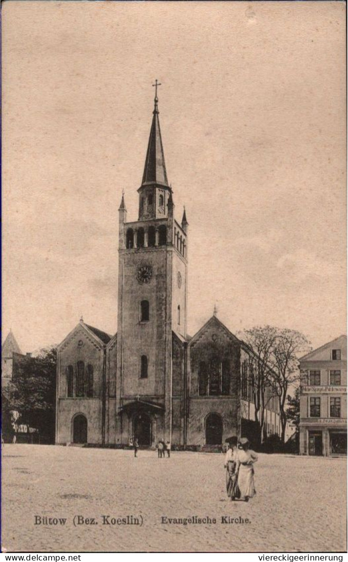 ! Alte Ansichtskarte Aus Bütow In Pommern, Evangelische Kirche, 1918 - Pommern