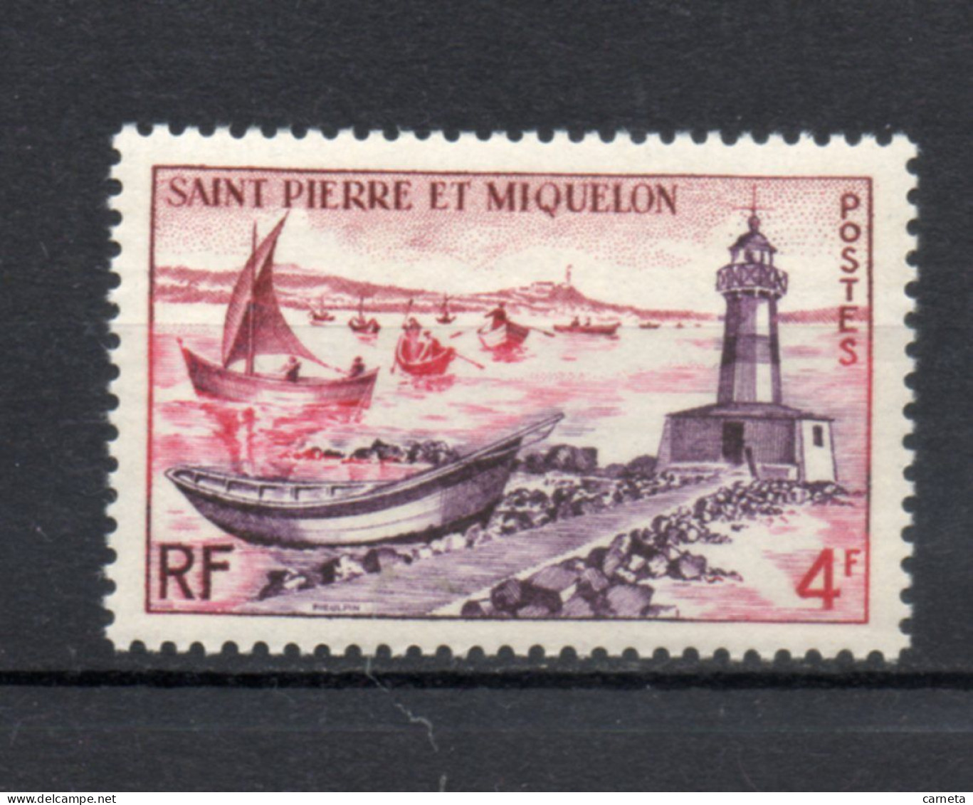 SAINT PIERRE ET MIQUELON N° 356   NEUF SANS CHARNIERE COTE  3.00€     PHARE BATEAUX - Unused Stamps