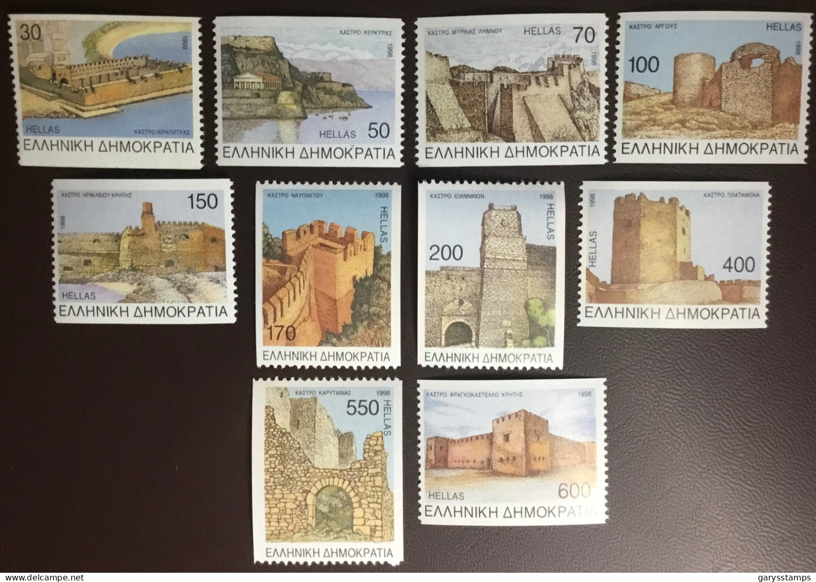 Greece 1998 Castles Perf X Imperf MNH - Nuevos