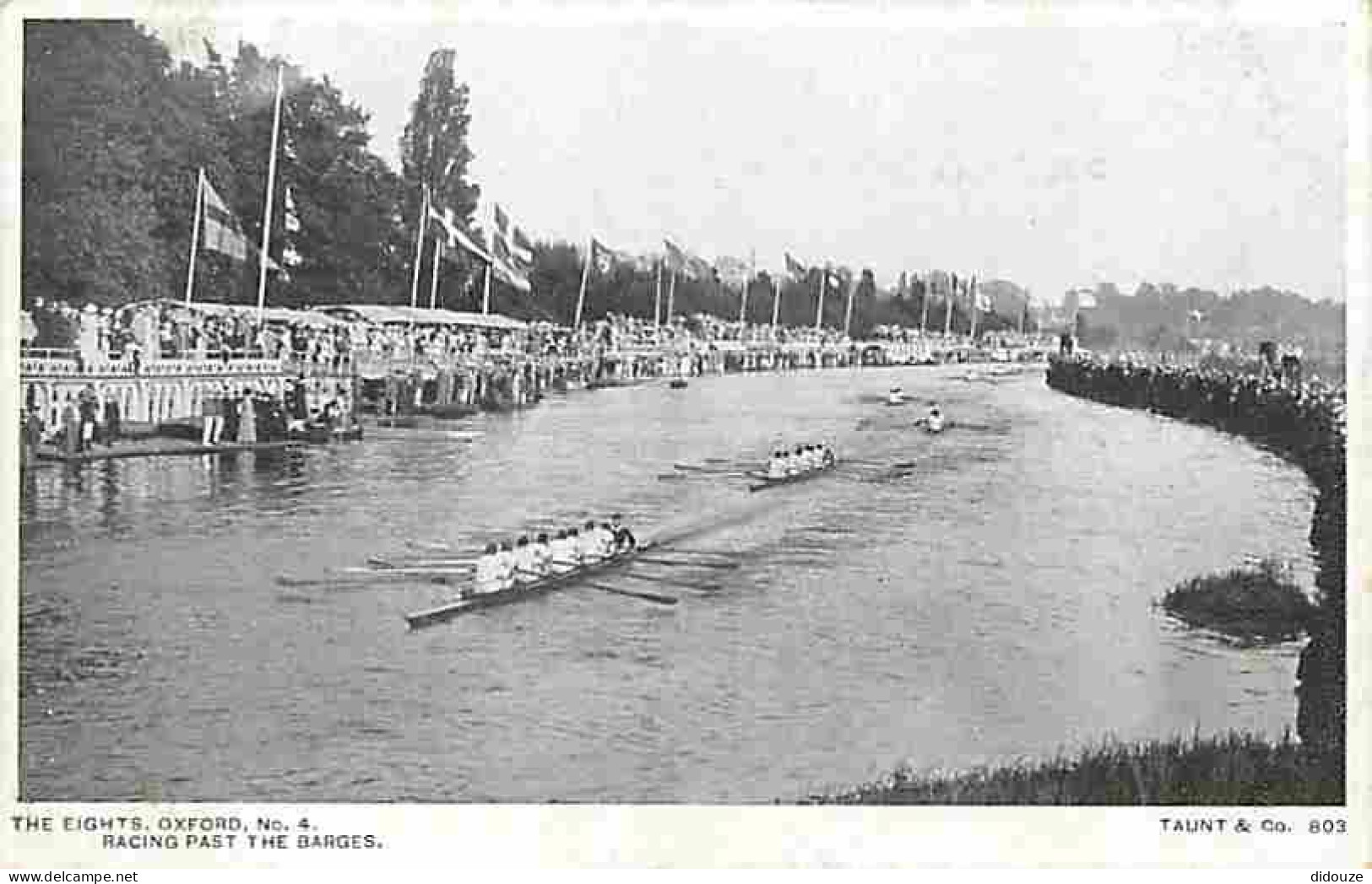 Angleterre - The Eights Oxford - No 4 - Racing Past The Barges - Animée - Aviron - CPA - Voir Scans Recto-Verso - Oxford