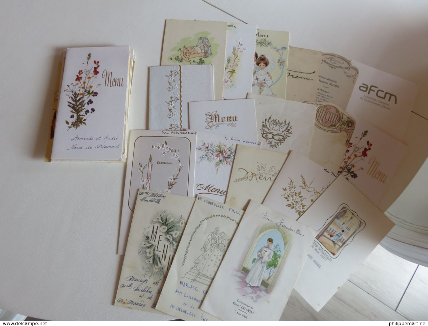 Lot De 50 Menus (Baptême, Communion, Mariage, Anniversaire...) - Menus