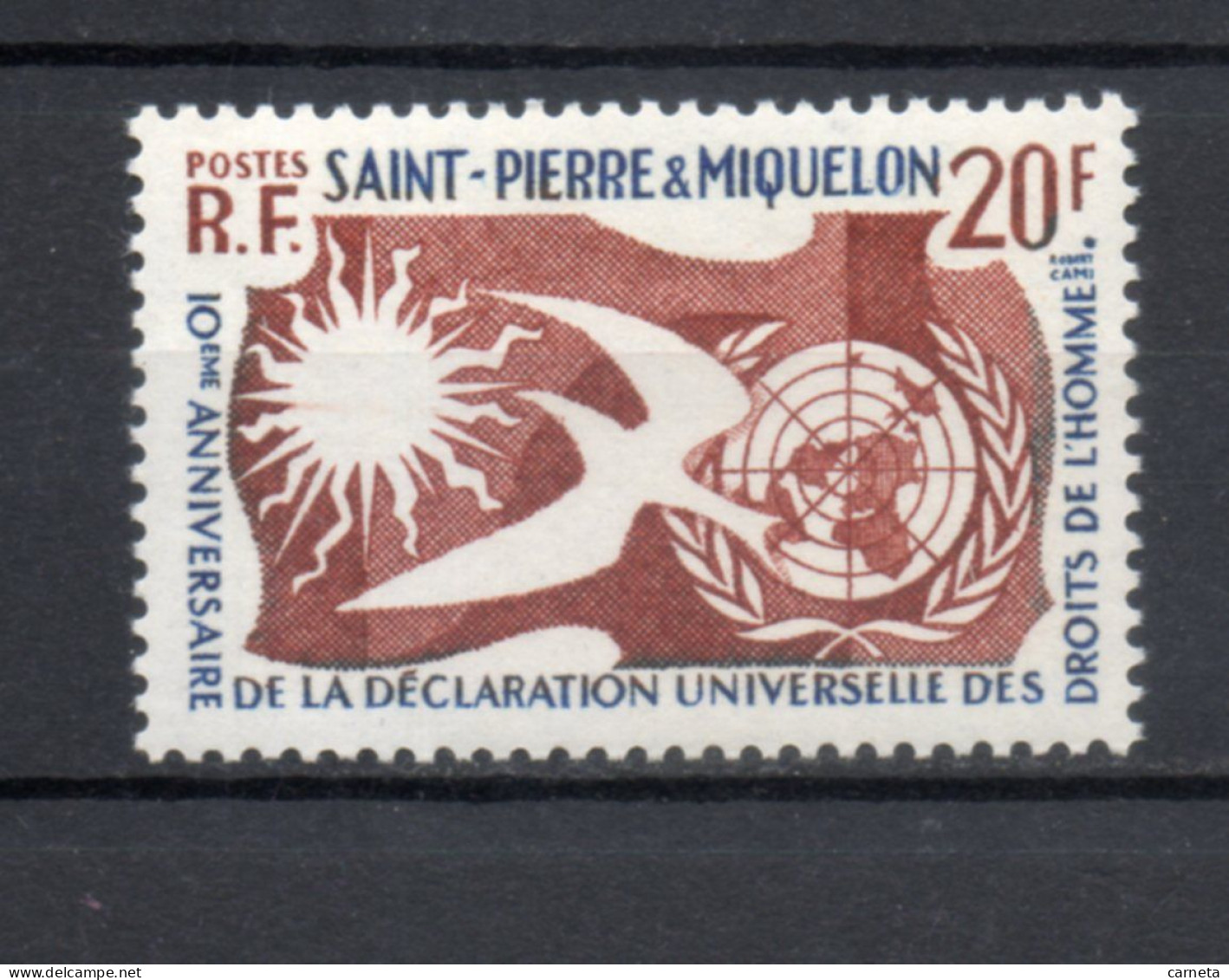 SAINT PIERRE ET MIQUELON N° 358   NEUF SANS CHARNIERE COTE  4.00€     DROITS DE L'HOMME - Ongebruikt