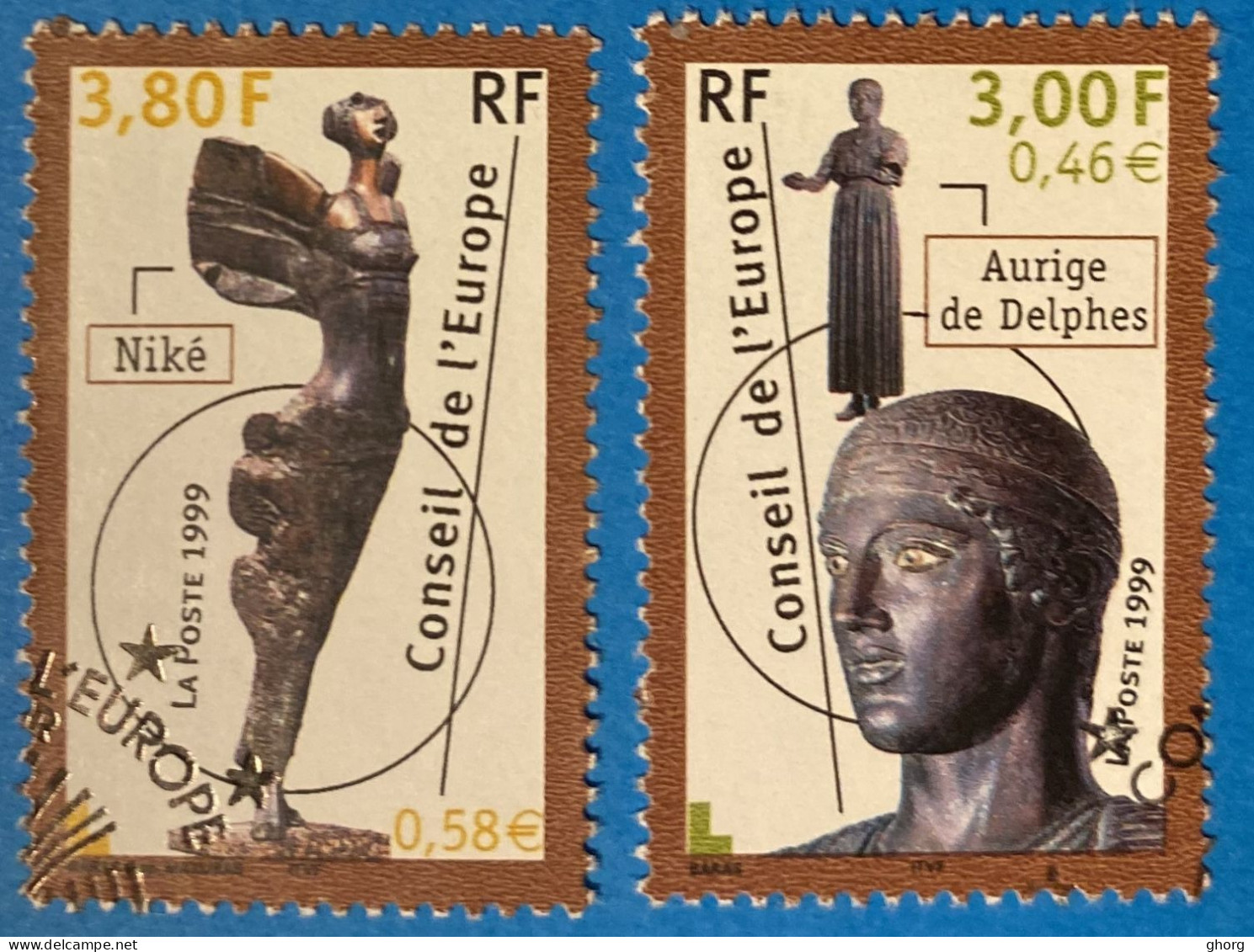 France 1999 : Conseil De L'Europe N°120 à 121 Oblitéré - Gebraucht