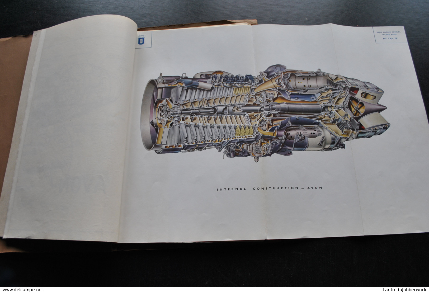 Rolls Royce Aero Engine School AVON 100 Series Course Notes 1955 Engine Gear Train Combustion Nozzle Box Fuel System - Avion