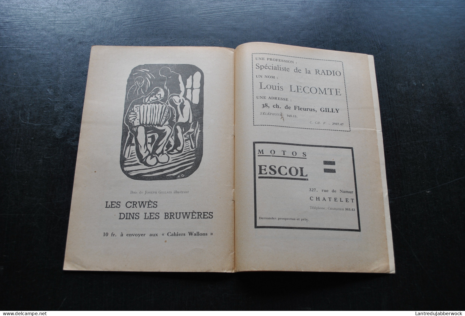 Les Cahiers Wallons N°21 Lon Do Payis 1938 Couverture Bois Joseph Gillain Jijé Firmin Callaert De Lathuy Gélinne Colin - Belgique