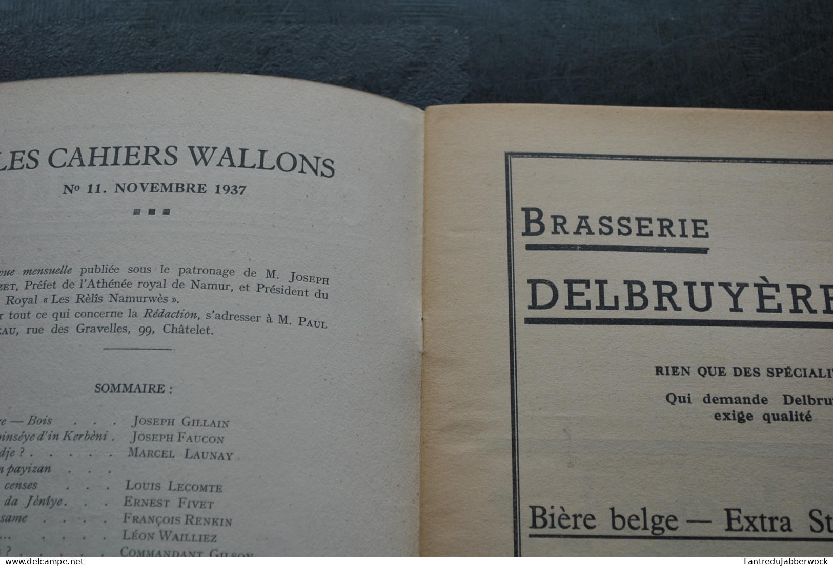 Les Cahiers Wallons N°11 Dernière Pinsèye D'in Kerbéni 1937 Couverture Bois Joseph Gillain Jijé Fivet Launay Renkin  - Belgique