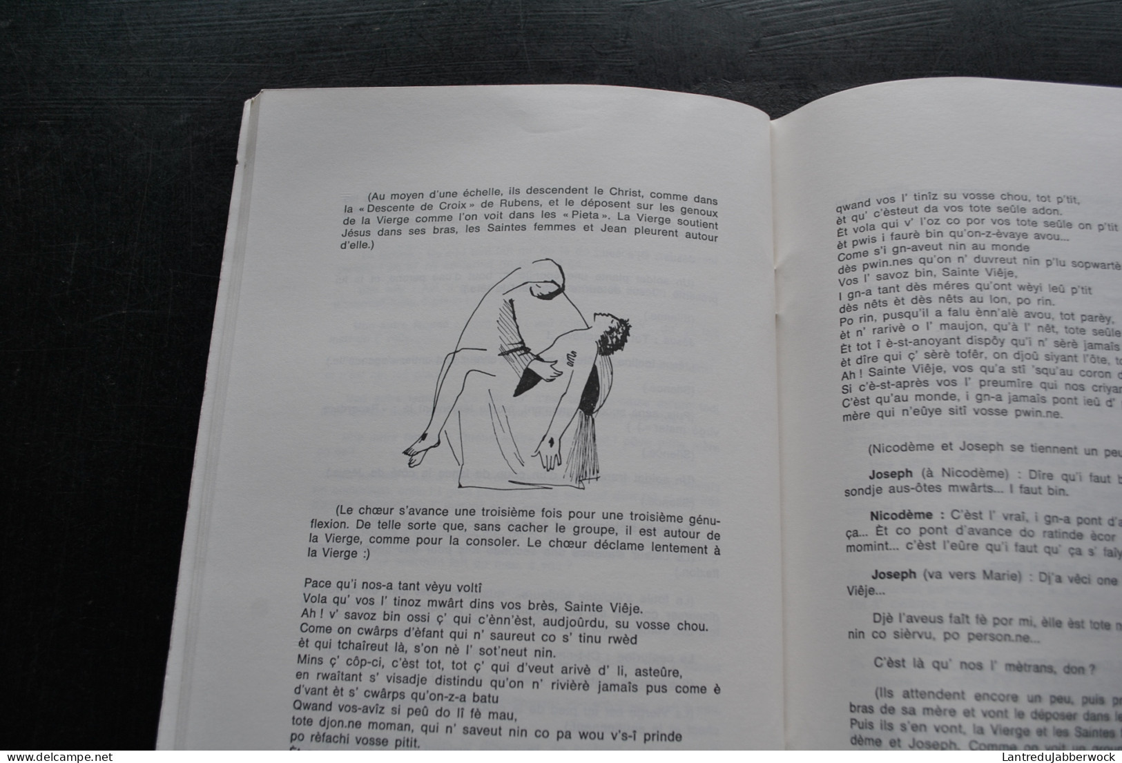 PASSION Jeu Scénique De Auguste LALOUX Illustrations Sabine De COUNE Les Cahiers Wallons 1979 Dialecte Ecrivain Théâtre - Belgique