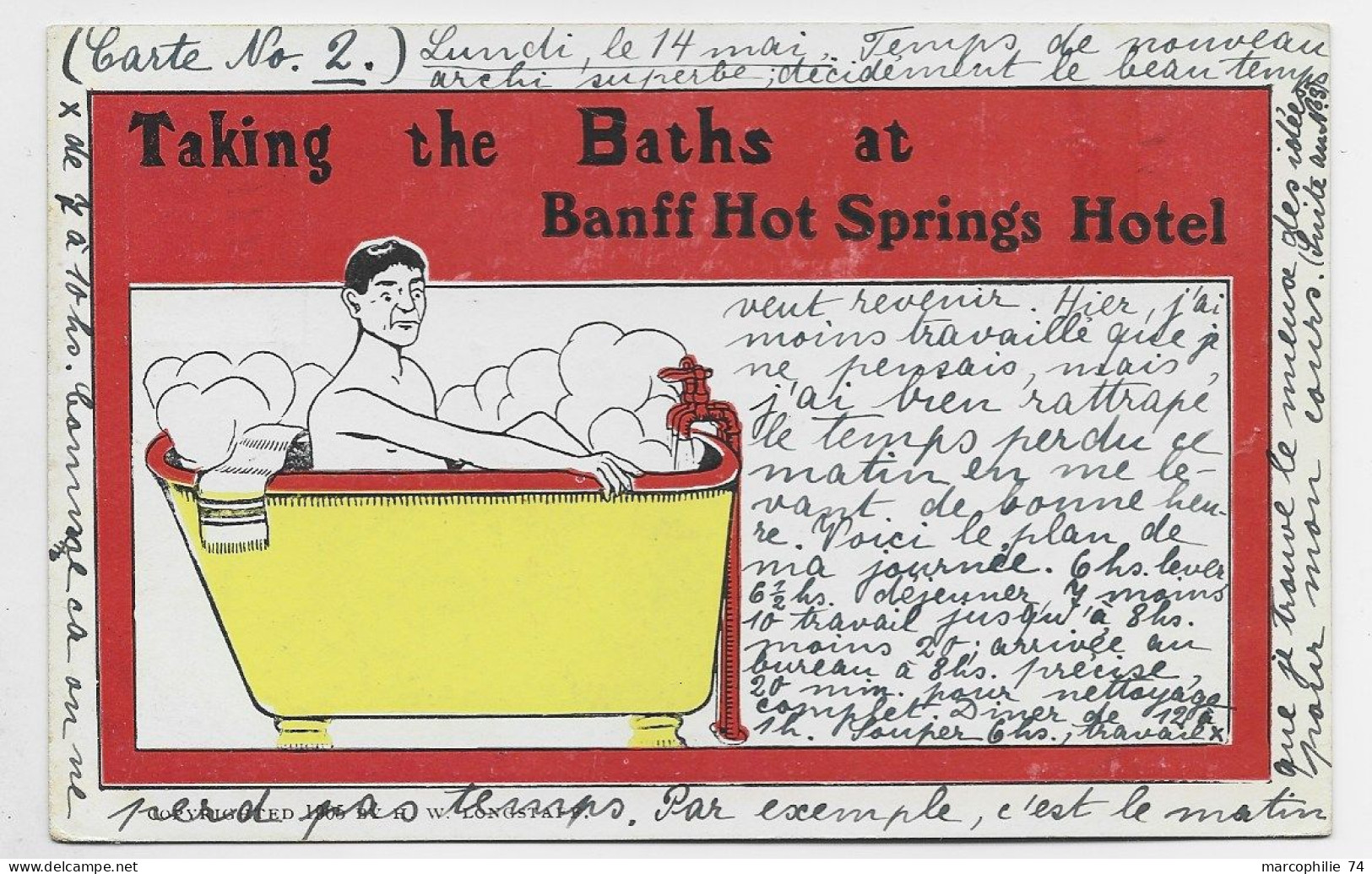 CANADA CARD MONTREAL TAKING THE BATHS BANFF HOT SPRINGS HOTEL 1905 POST CARD - Montreal