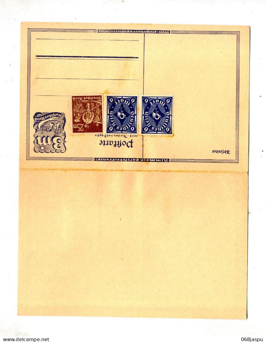 Carte Postale 3 Messager + Complement + Reponse - Cartoline