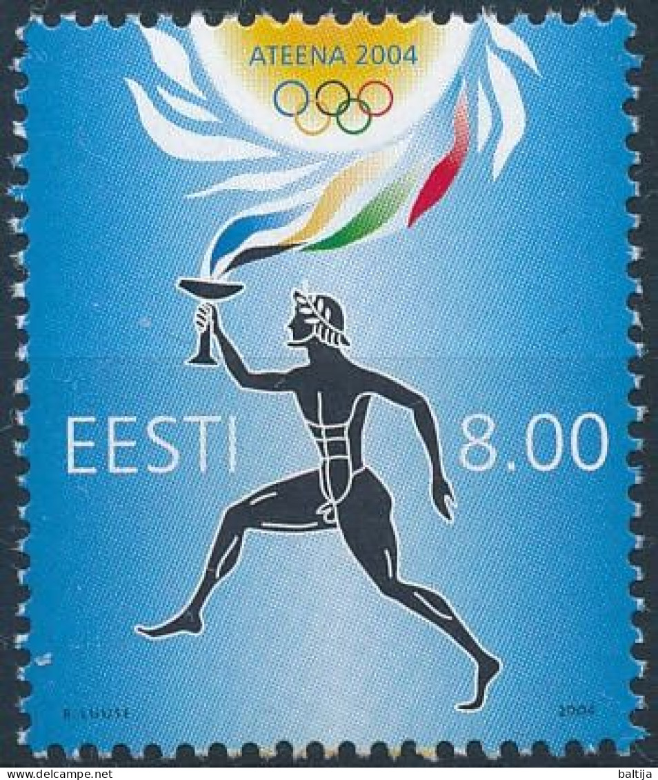 Mi 493 MNH ** / Summer Olympics, Athens, Greece, Olympic Torch - Estonia