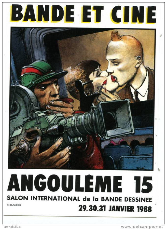 BILAL. CARTE POSTALE DU 15e FESTIVAL INTERNATIONAL DE LA BD D'ANGOULÊME 1988. TIRAGE Lté Et Nté. Club De BD D'Angoulême. - Postcards