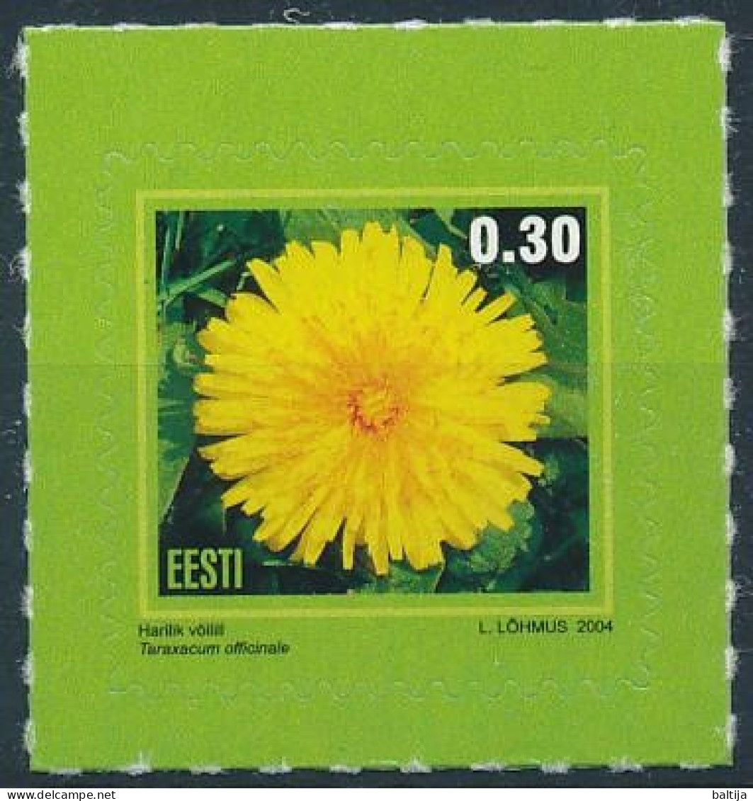 Mi 495 MNH ** / Flower, Common Dandelion, Taraxacum Officinale, Self-adhesive - Estonie