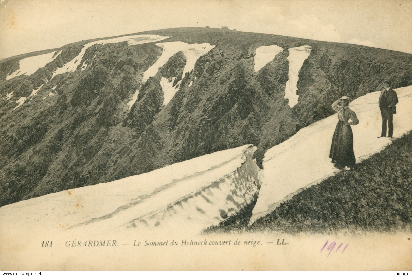 CPA  Alpinisme 1900_ Le Sommet Du Hohneck Couvert De Neige *Edit. Levy N° 181 ** 2scans - Mountaineering, Alpinism