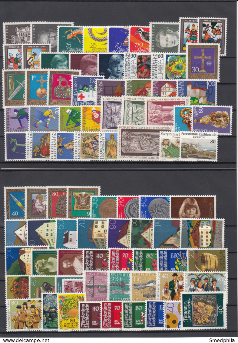 Liechtenstein - Collection MNH ** 1974-1991 - Sammlungen