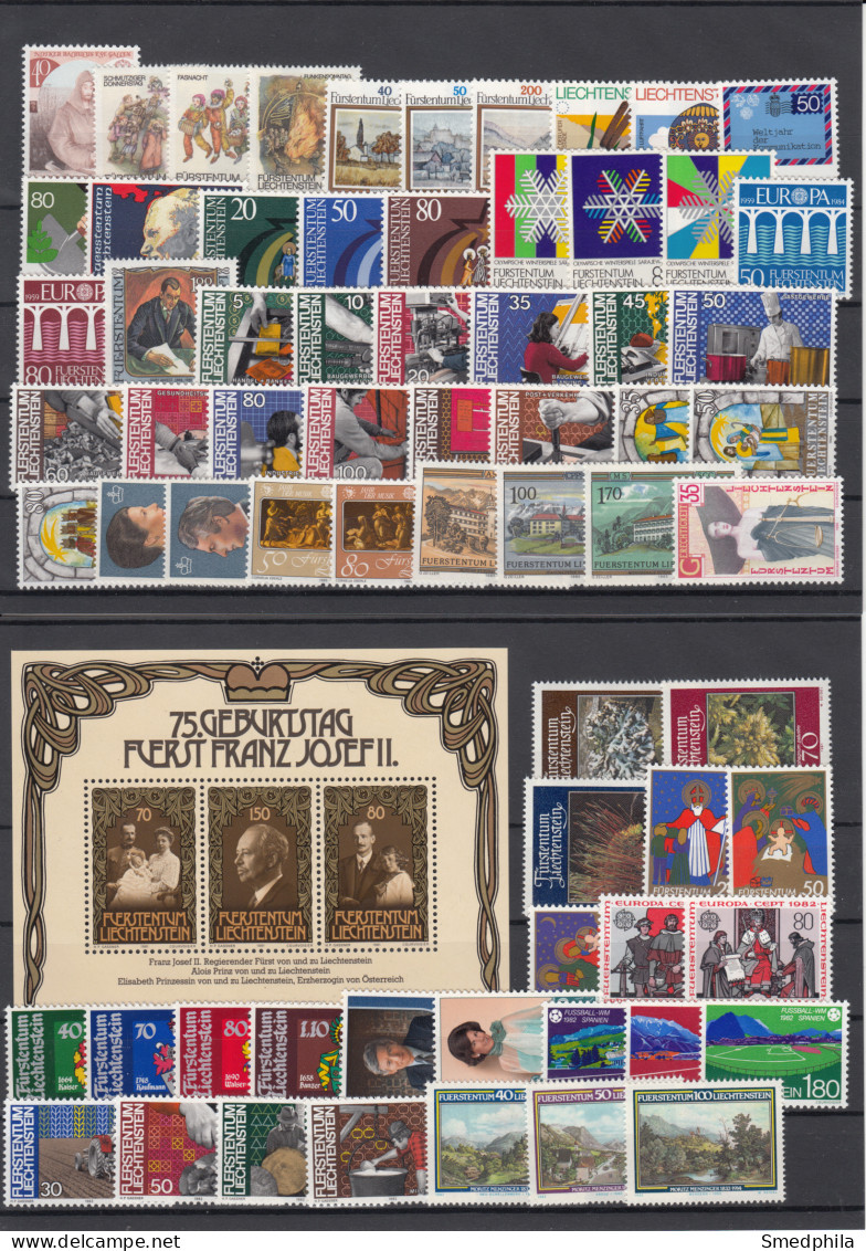 Liechtenstein - Collection MNH ** 1974-1991 - Lotti/Collezioni