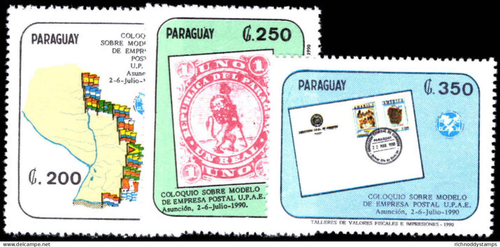 Paraguay 1990 Postal Union Of The Americas And Spain Colloquium Unmounted Mint. - Paraguay