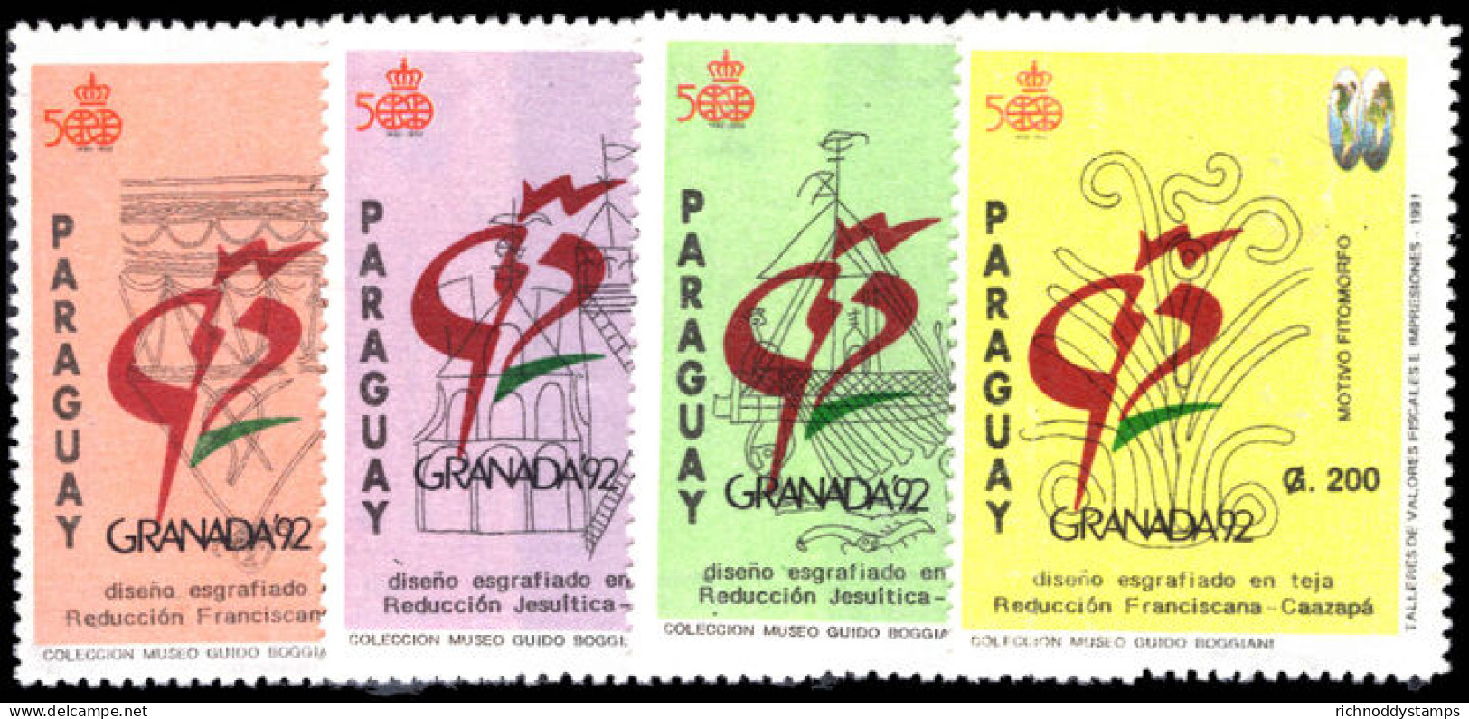 Paraguay 1992 Granada '92 International Thematic Stamp Exhibition Unmounted Mint. - Paraguay