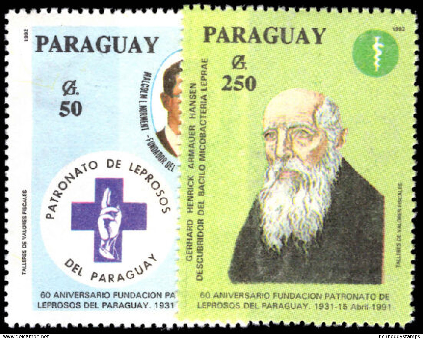 Paraguay 1992 68th Anniversary Of Paraguay Leprosy Foundation Unmounted Mint. - Paraguay