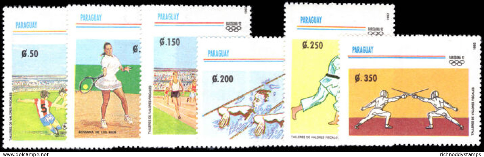 Paraguay 1992 Olympic Games Unmounted Mint. - Paraguay