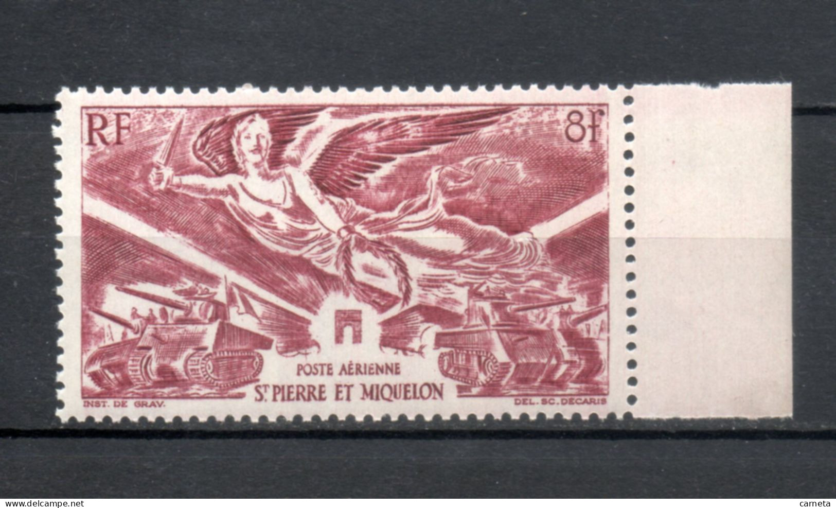 SAINT PIERRE ET MIQUELON   PA N° 11  NEUF SANS CHARNIERE COTE 3.50€   ANNIVERSAIRE DE LA VICTOIRE - Unused Stamps