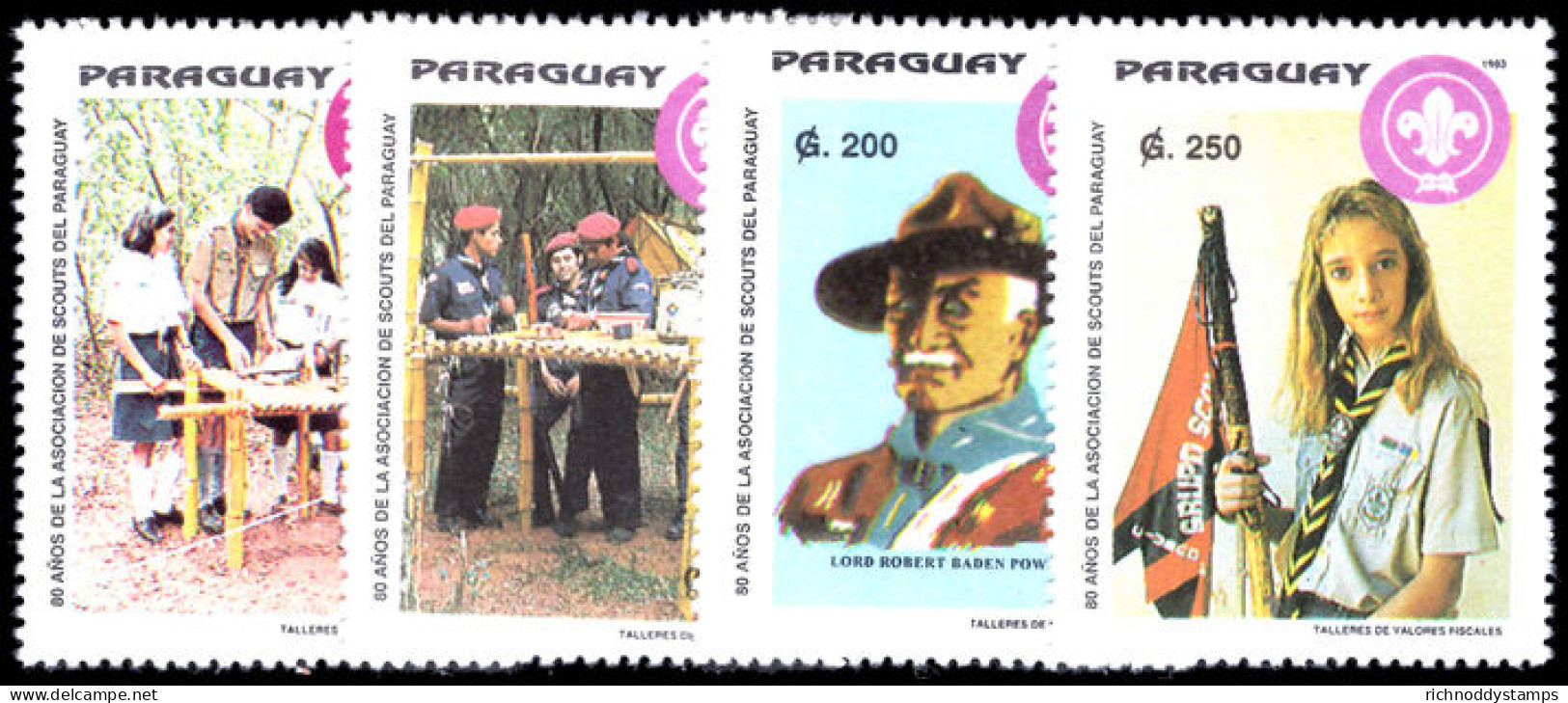 Paraguay 1993 80th Anniversary Of Paraguay Scouts Association Unmounted Mint. - Paraguay