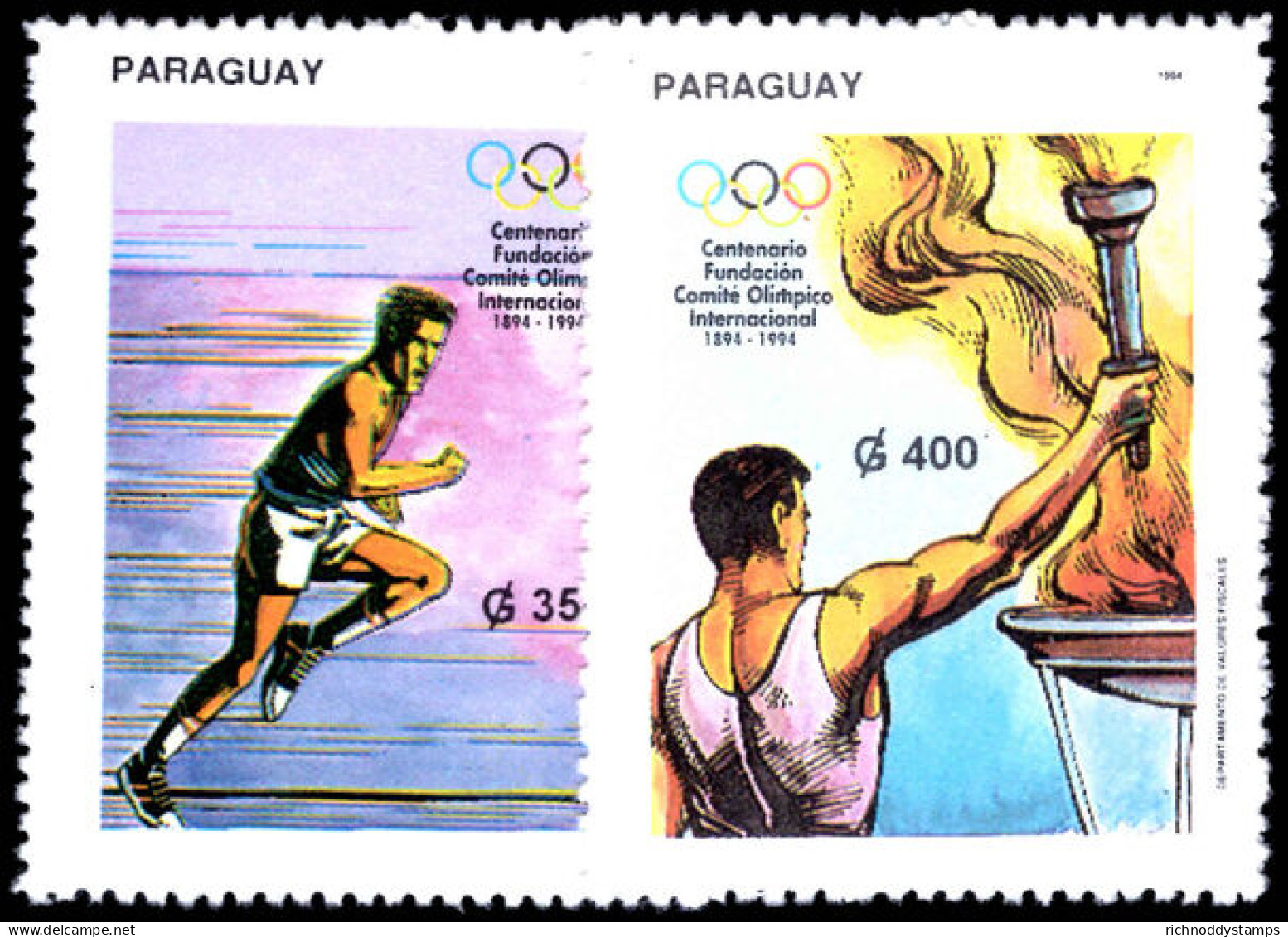 Paraguay 1994 Centenary Of International Olympic Committee Unmounted Mint. - Paraguay