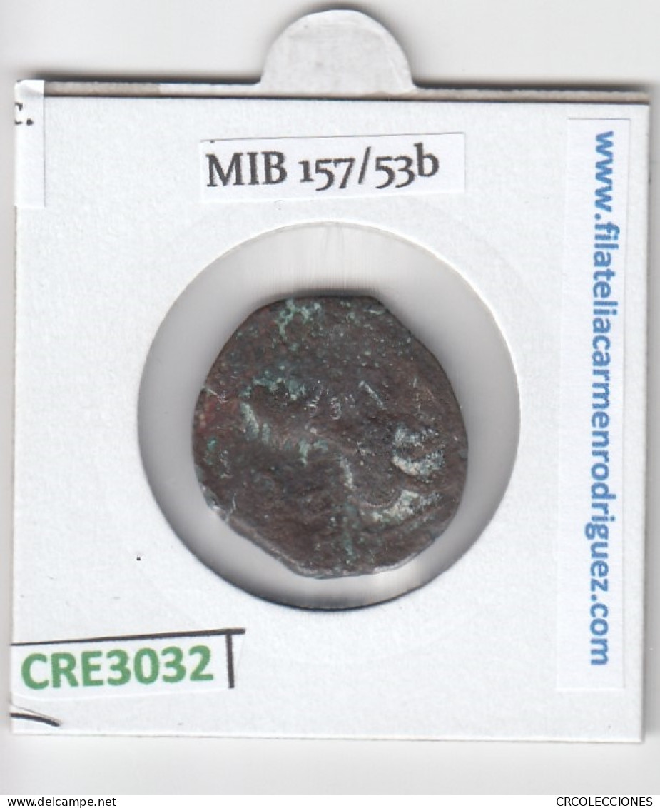 CRE3032 MONEDA IBERICA MEDIA UNIDAD CASTULO CAB. MASC. TORO C.80-40 A.C - Gauloises