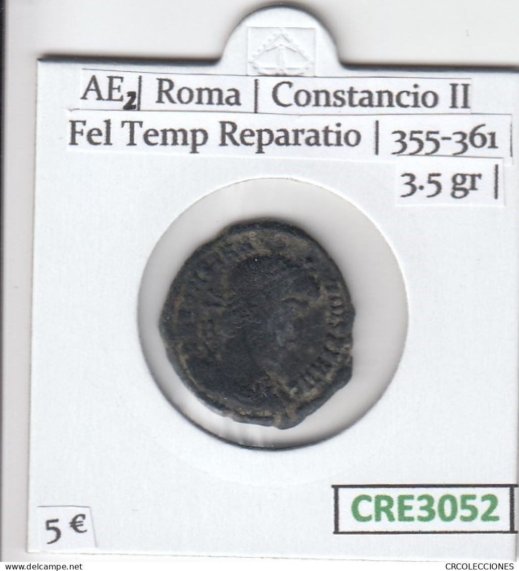 CRE3052 MONEDA ROMANA AE2 ROMA CONSTANCIO II FEL TEMP 355-361 - Sonstige & Ohne Zuordnung