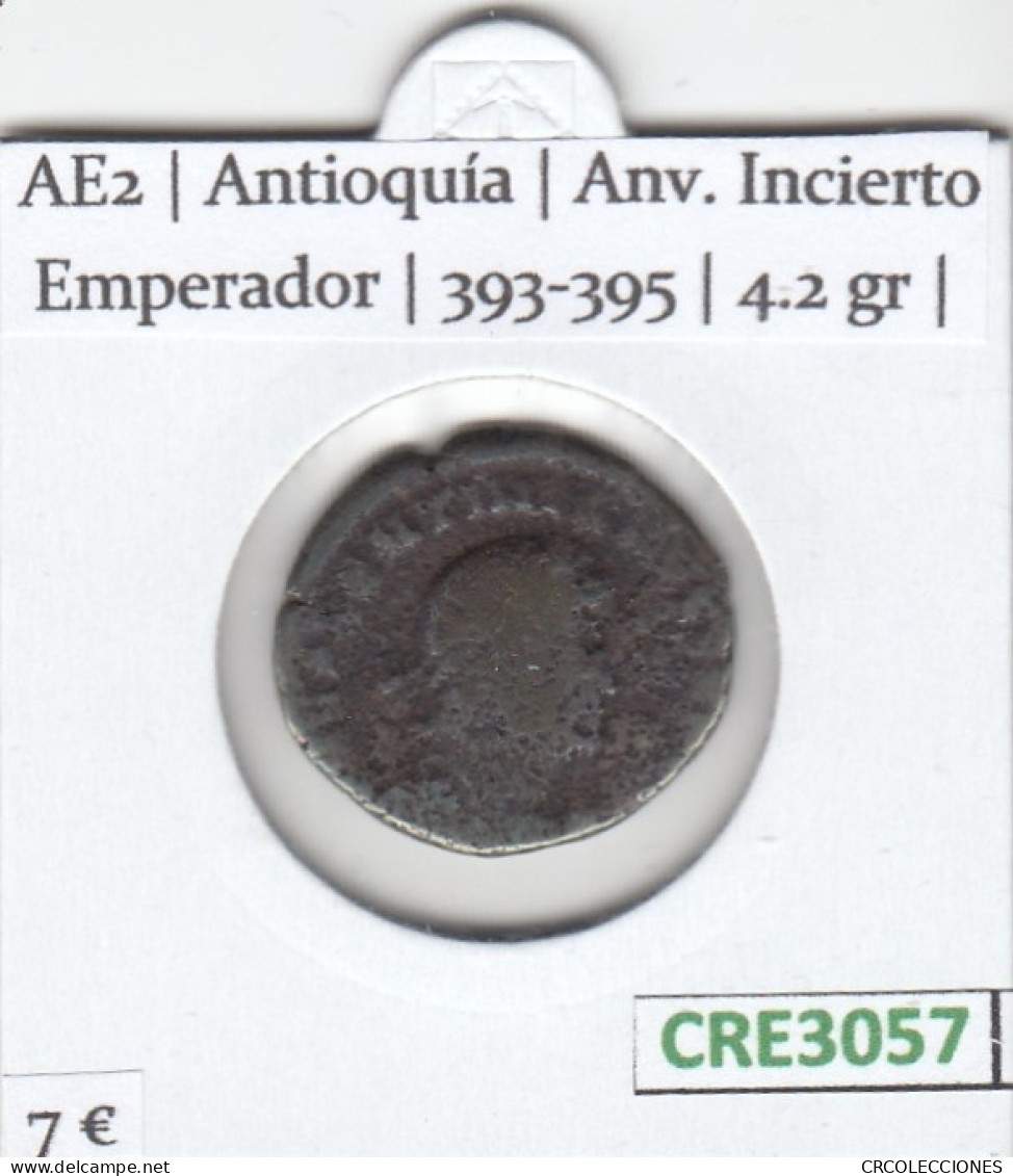 CRE3057 MONEDA ROMANA AE2 ANTIOQUÍA ANV. INCIERTO EMPERADOR 393-395 - Altri & Non Classificati