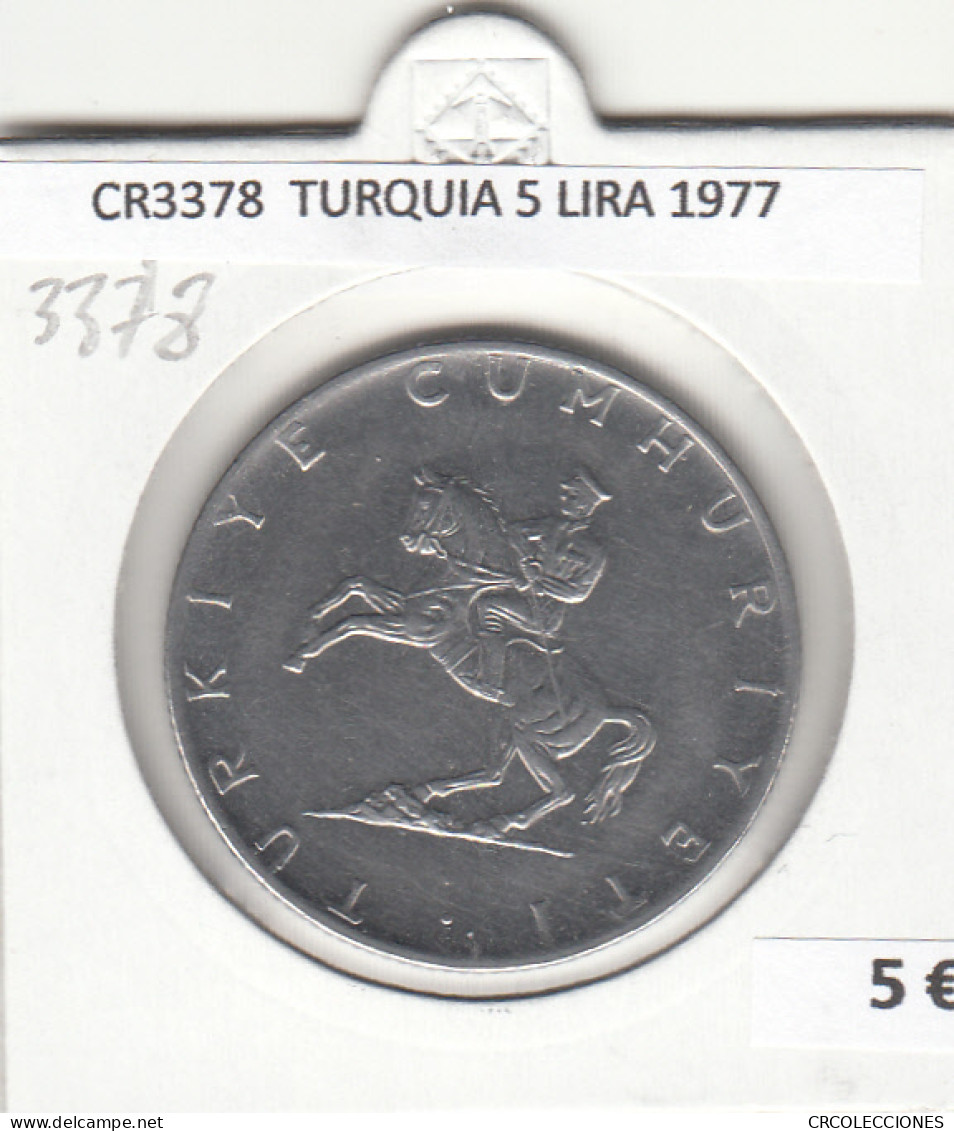 CR3378 MONEDA TURQUIA 5 LIRA 1977 MBC - Sonstige – Europa