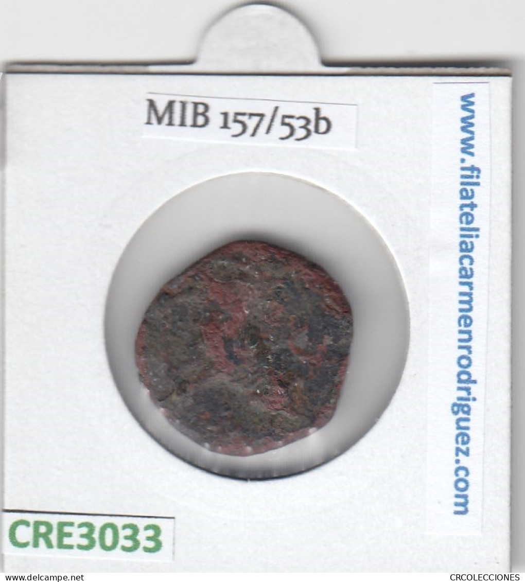 CRE3033 MONEDA IBERICA MEDIA UNIDAD CASTULO CAB. MASC. TORO C.80-40 A.C - Celtas