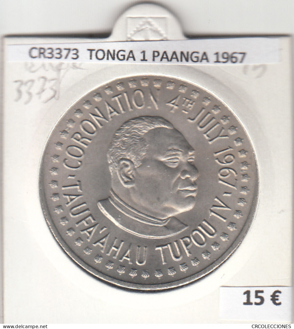 CR3373 MONEDA TONGA 1 PAANGA 1967 MBC  - Autres – Océanie