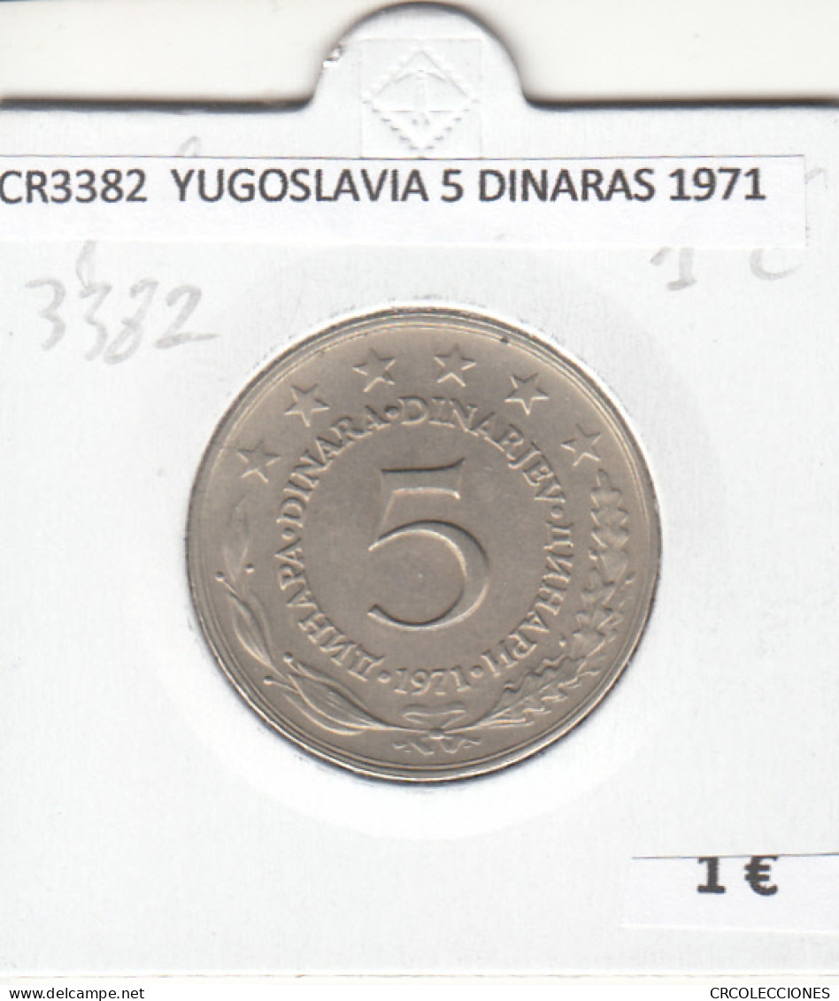CR3382 MONEDA YUGOSLAVIA 5 DINARAS 1971 MBC - Sonstige – Europa