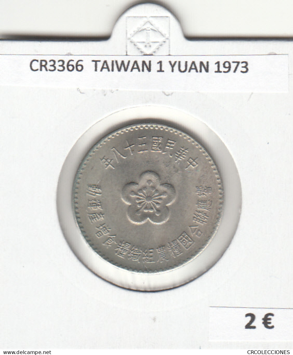 CR3366 MONEDA TAIWAN 1 YUAN 1973 MBC - Sonstige – Asien