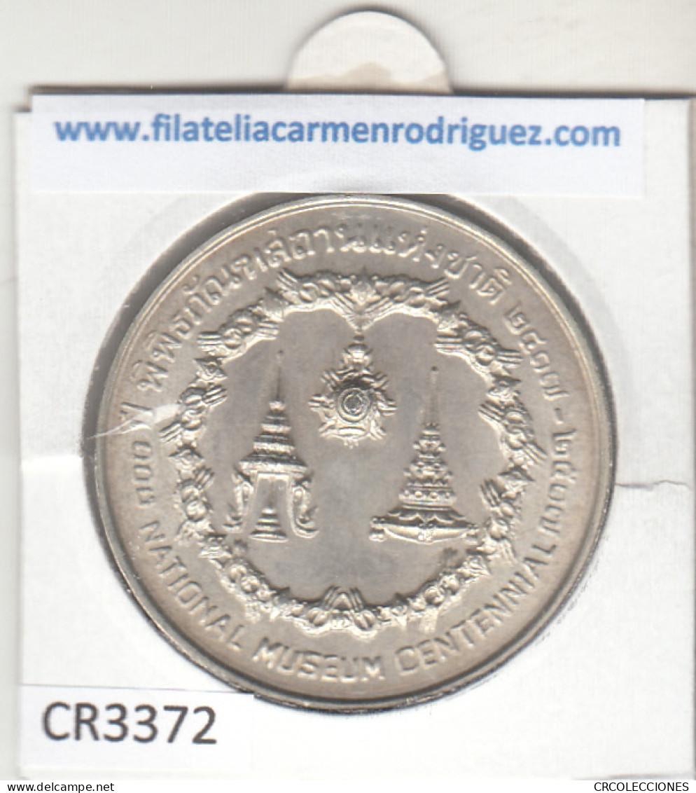 CR3372 MONEDA THAILANDIA 50 BATH 1974 MBC PLATA  - Autres – Asie