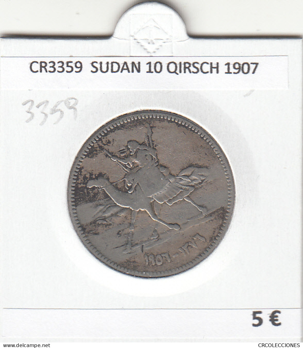 CR3359 MONEDA SUDAN 10 QIRSCH 1907 BC - Other - Africa