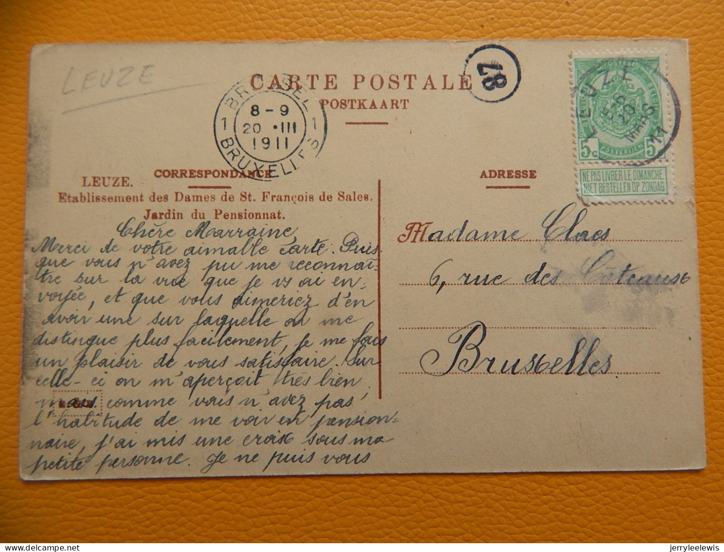 LEUZE  -  Etablissement Des Dames De St François De Sales - Jardin Du Pensionnat   -  1911 - Leuze-en-Hainaut