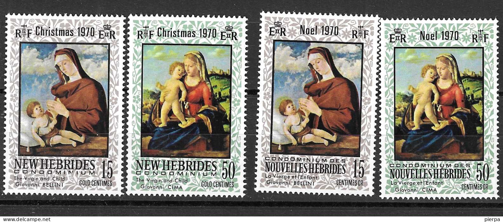 NEW HEBRIDES - 1970 - NATALE - SERIE 4 VALORI - NUOVA MNH** (YVERT 300\3 - MICHEL 297\300) - Otros & Sin Clasificación