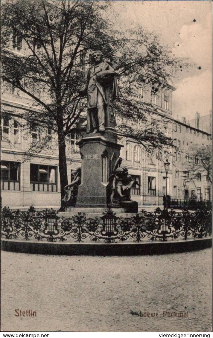 ! Alte Ansichtskarte Aus Stettin, Loewe Denkmal - Pommern