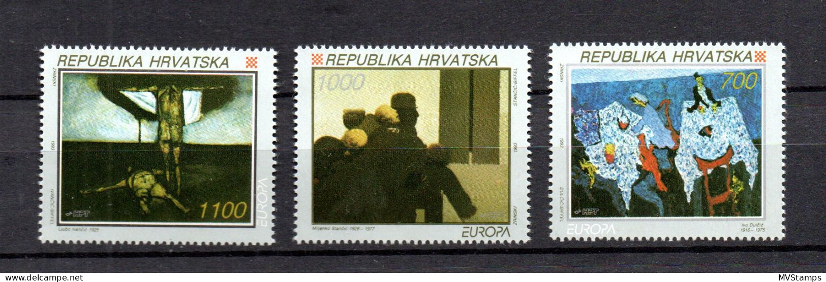 Croatia 1993 Set CEPT/Europe Art Stamps (Michel 240/42) MNH - Croazia