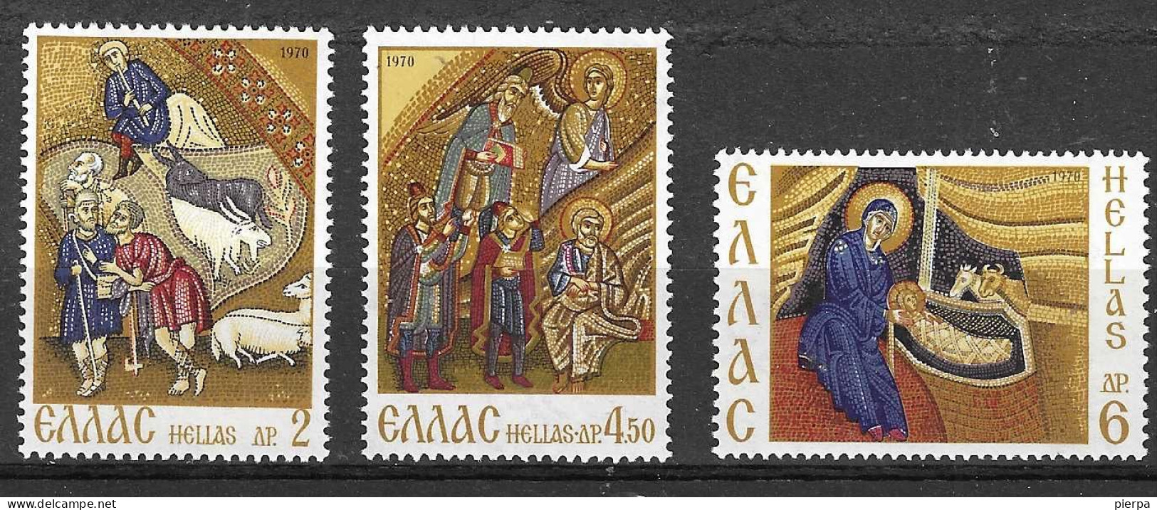 GRECIA - 1970 - NATALE - SERIE 3 VALORI - NUOVA MNH** (YVERT 1037\9 - MICHEL 1059\61) - Nuevos