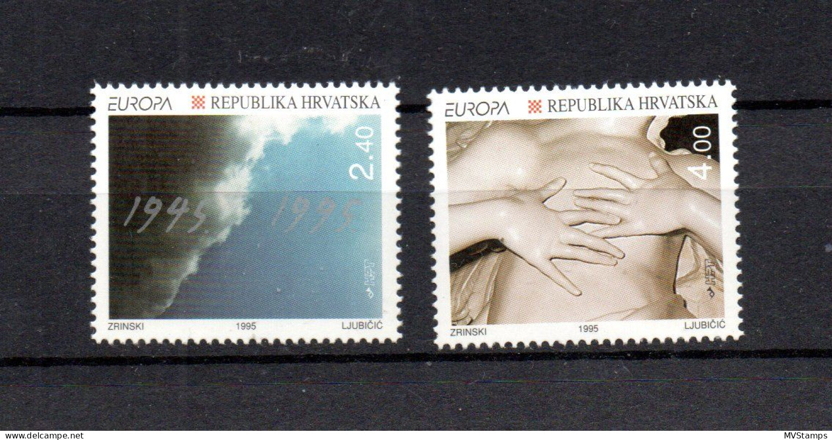 Croatia 1995 Set CEPT/Europe Peace Stamps (Michel 319/20) MNH - Croazia