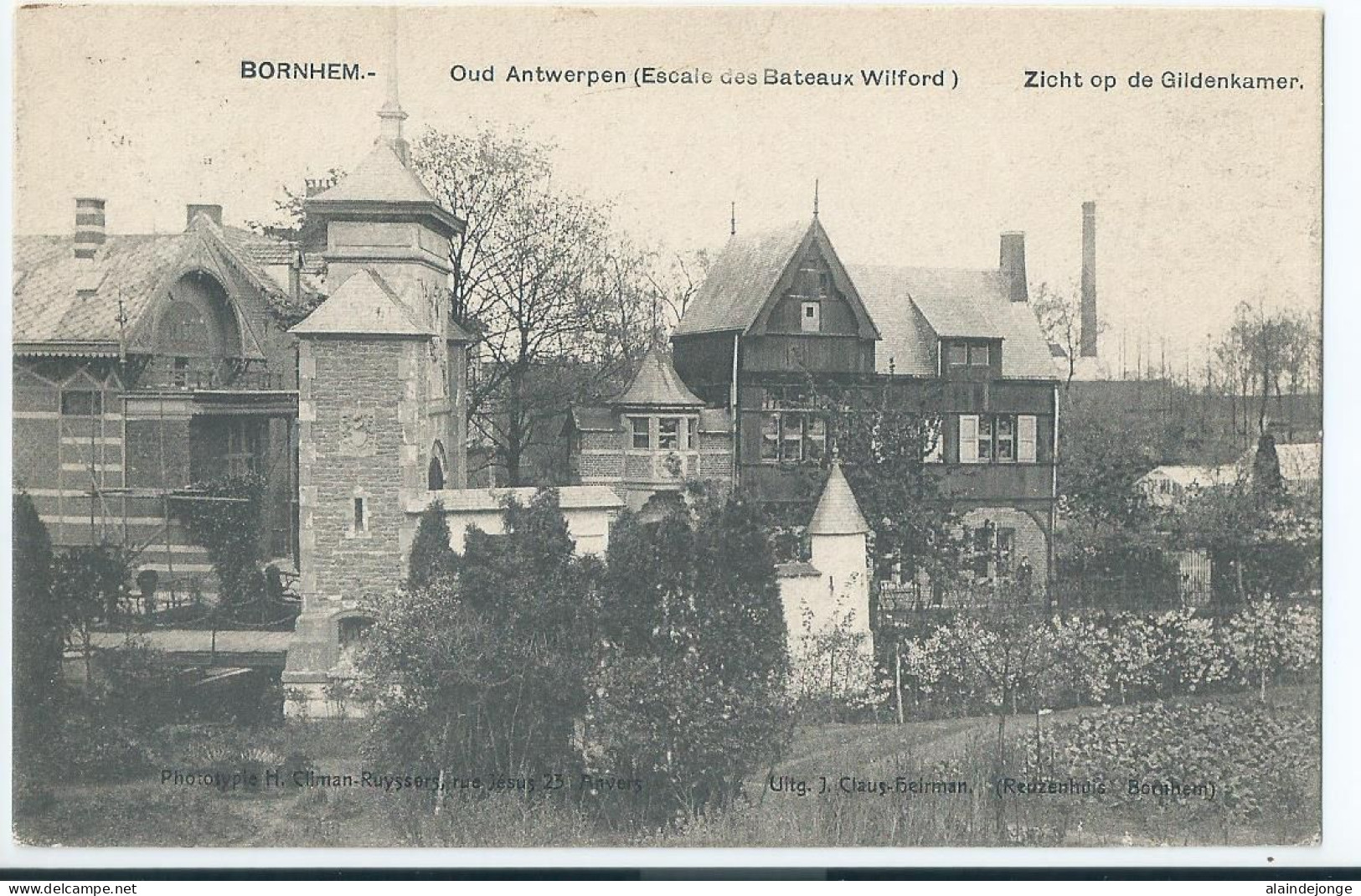 Bornem - Bornhem - Oud Antwerpen (Escale Des Bateaux Wilford) - Zicht Op De Gildenkamer - 1911 - Bornem