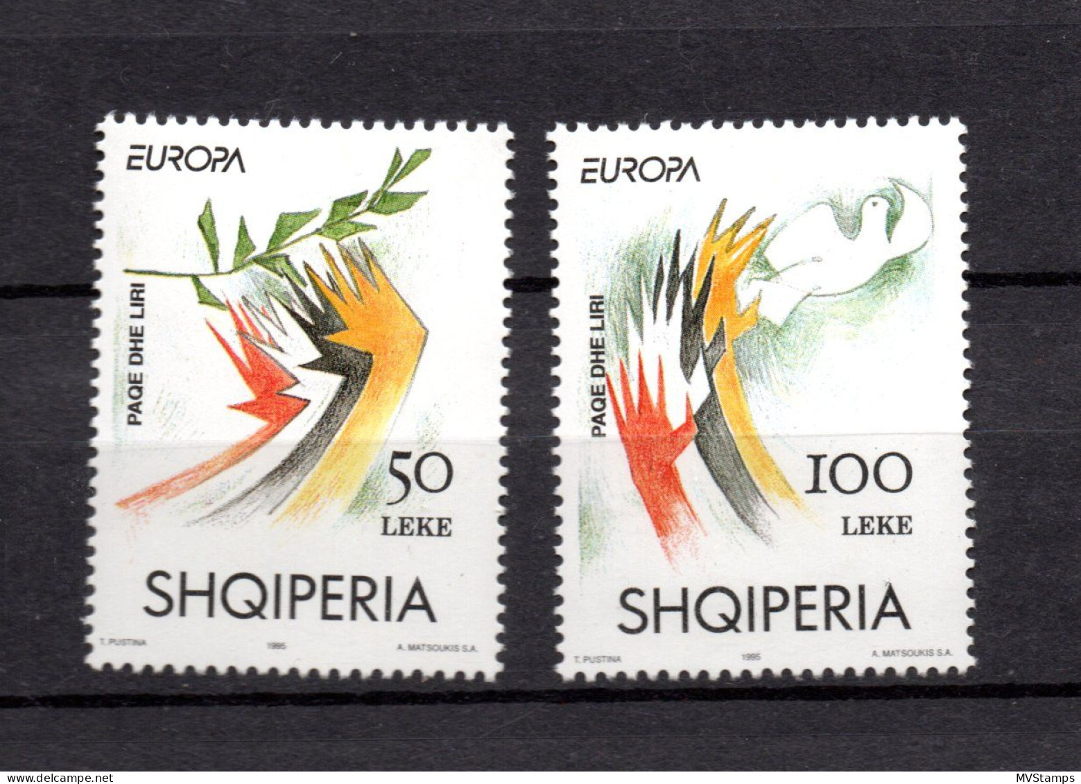 Albania 1995 Set CEPT/Europe Peace Stamps (Michel 2556/57) MNH - Albanie