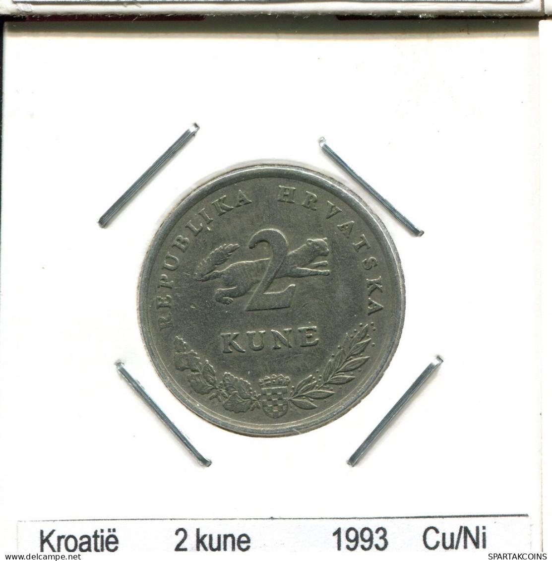 2 KUNE 1993 CROACIA CROATIA Moneda #AS562.E.A - Kroatië