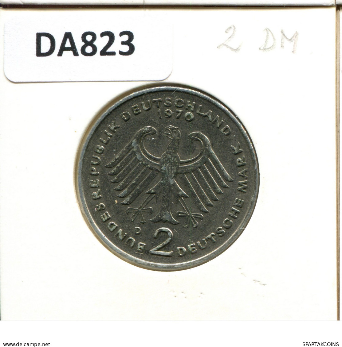2 DM 1970 D T. HEUSS BRD ALEMANIA Moneda GERMANY #DA823.E.A - 2 Mark