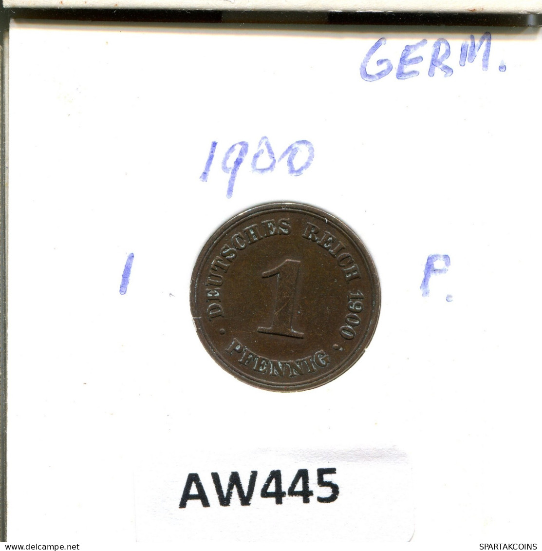 1 PFENNIG 1900 A DEUTSCHLAND Münze GERMANY #AW445.D.A - 1 Pfennig