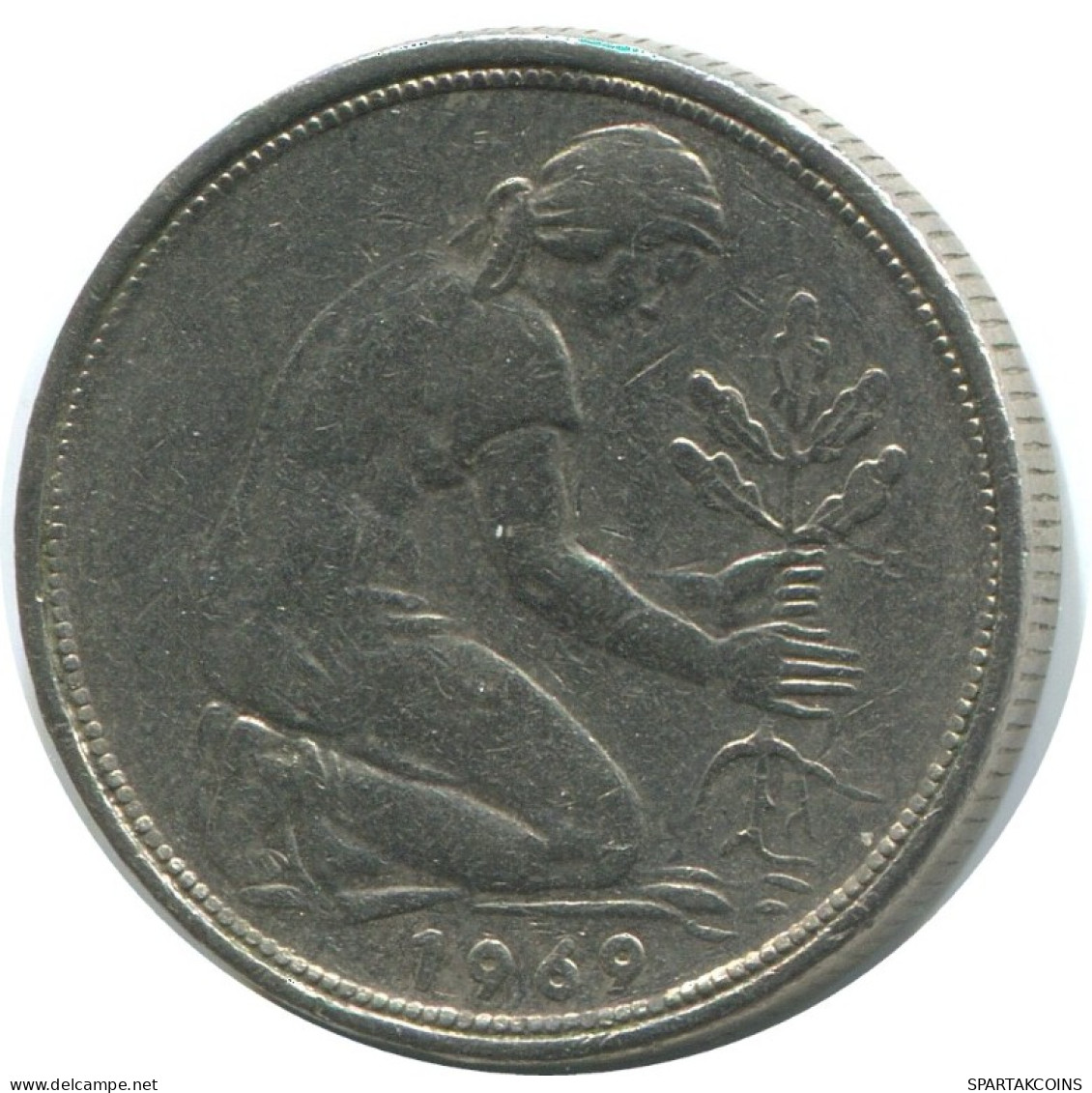50 PFENNIG 1969 F WEST & UNIFIED GERMANY Coin #AG334.3.U.A - 50 Pfennig
