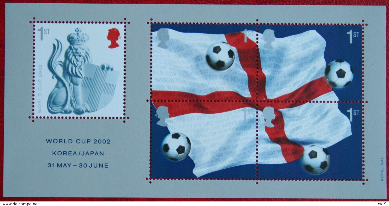 World Cup Football Championship (Mi 2019-2022 Block 14) 2002 POSTFRIS MNH ** ENGLAND GRANDE-BRETAGNE GB GREAT BRITAIN - Unused Stamps